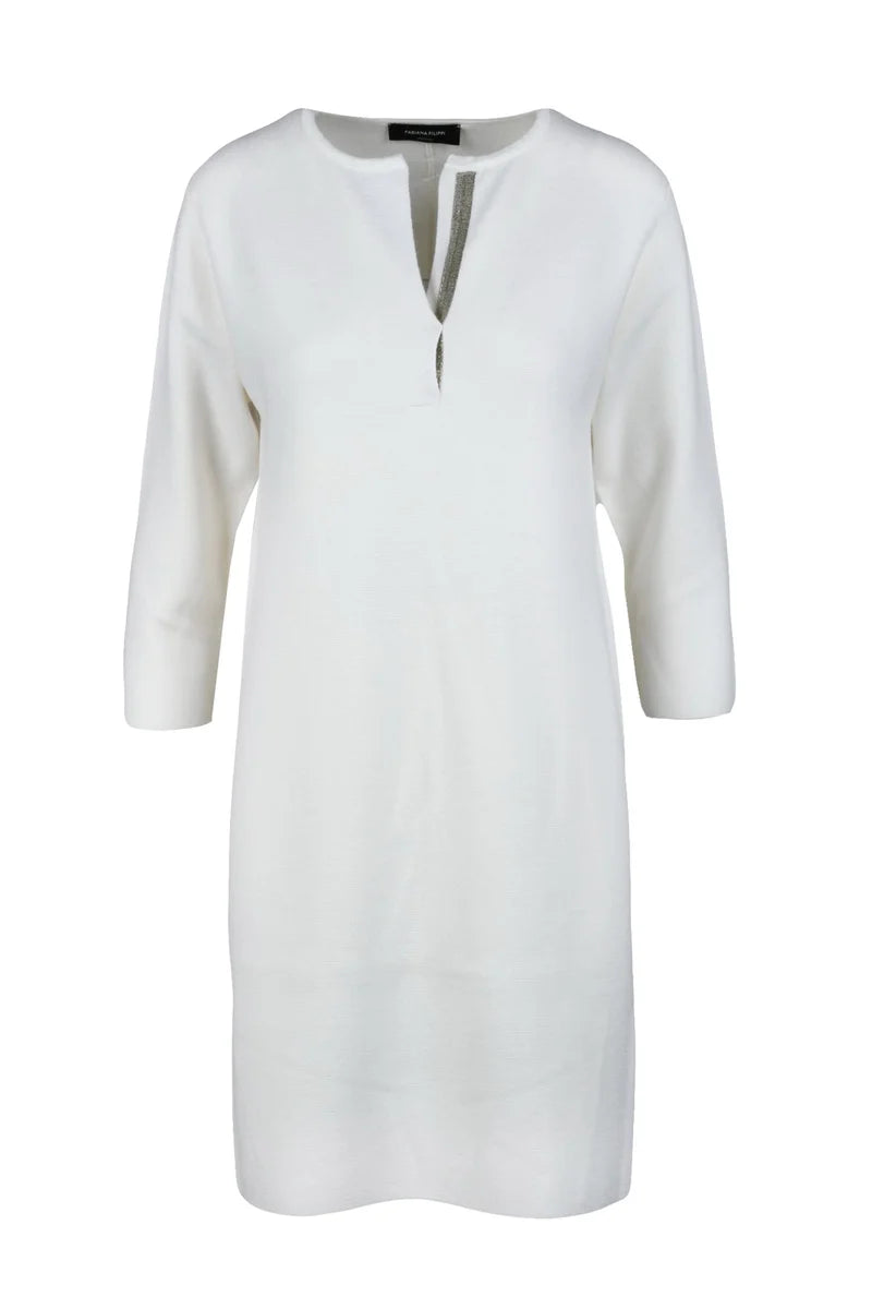 Knit Dress Virgin Wool - White