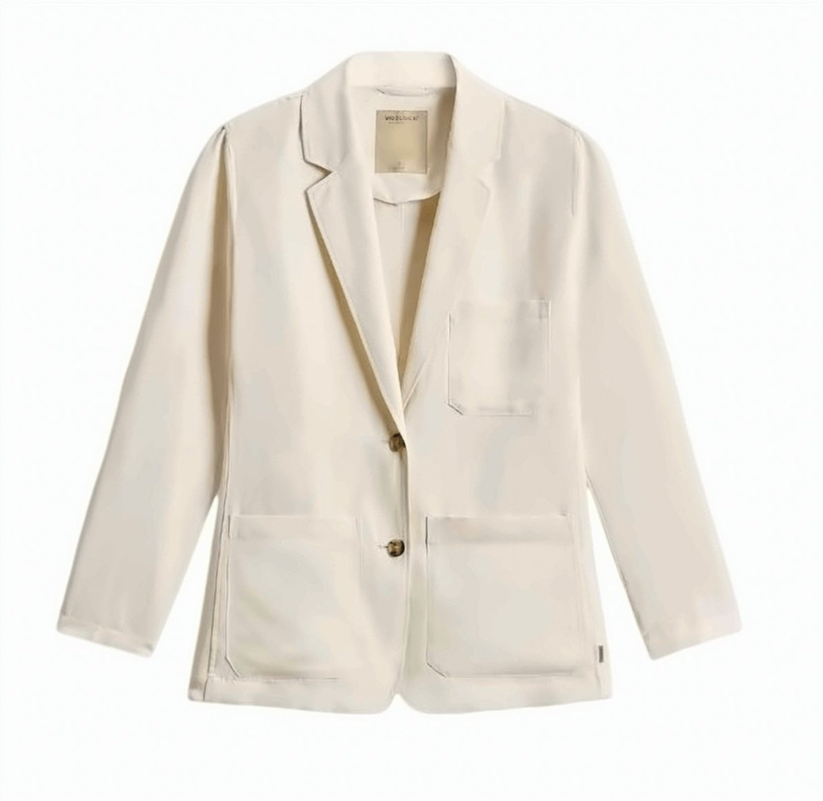 Linen Blend Notch Lapels Single Blazer