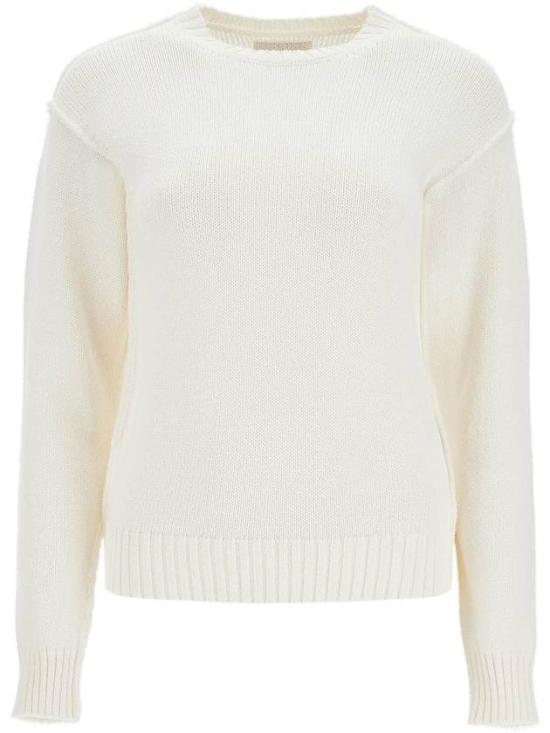 Cozy Ribbed Sweater in White Organic Cotton
