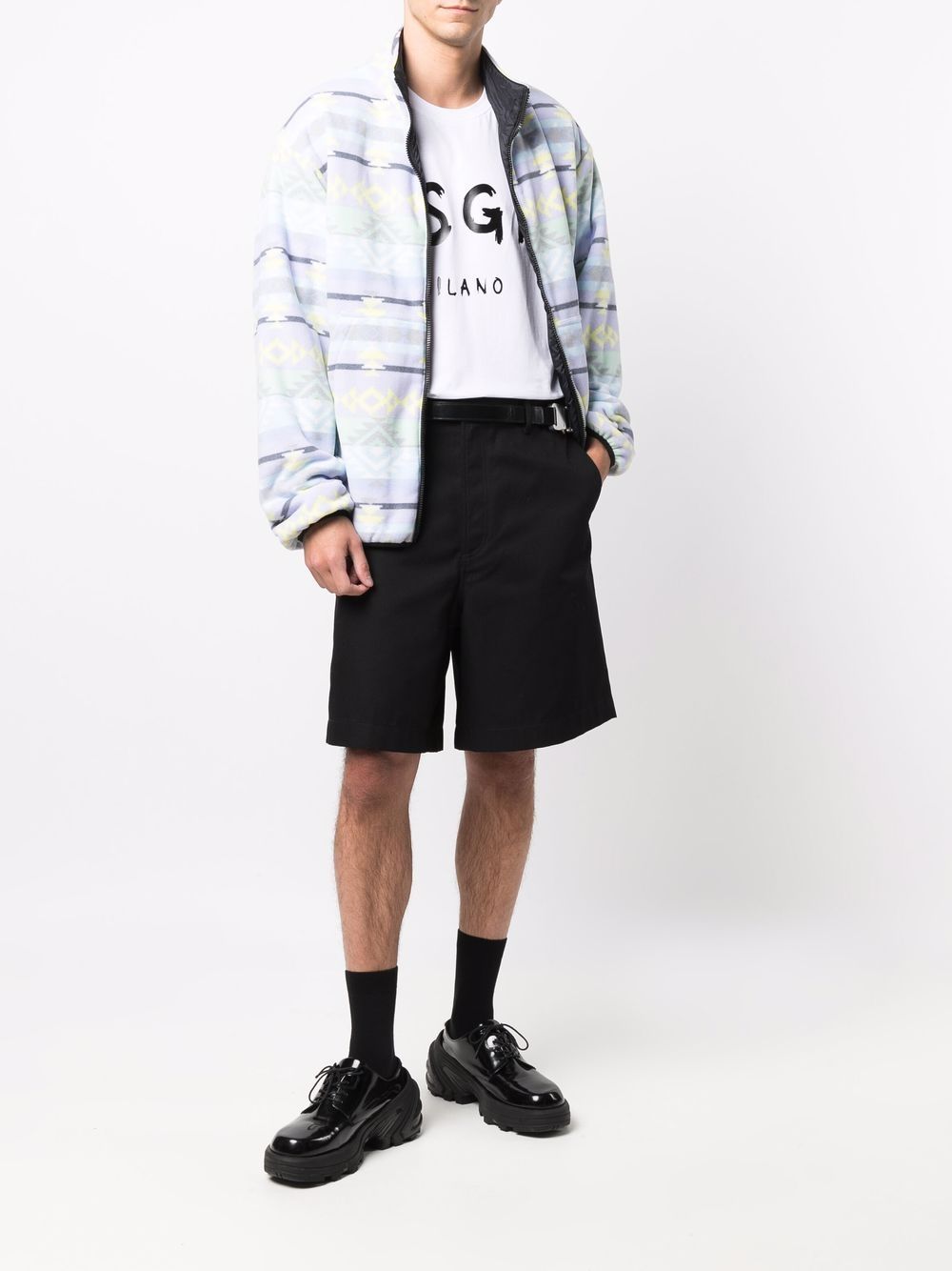Short-Sleeve Cotton T-Shirt With Bold Print