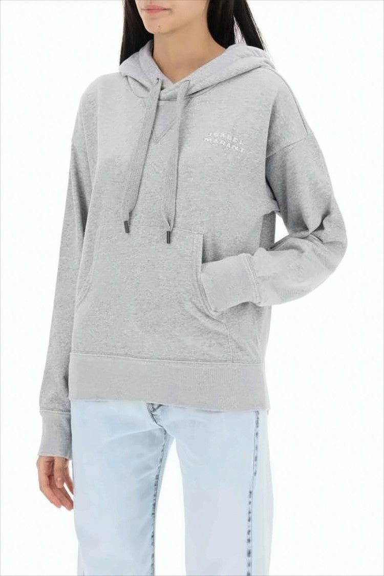Relaxed Fit Cropped Hoodie with Drawstring
