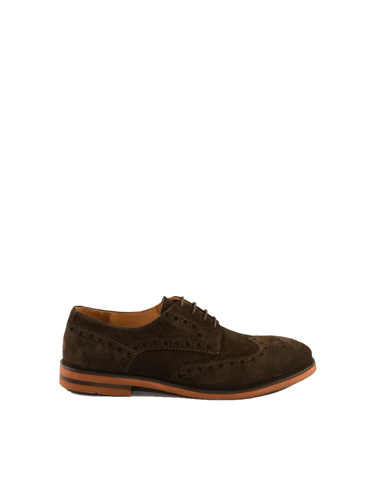 Brown Suede Rubber Lace-up
