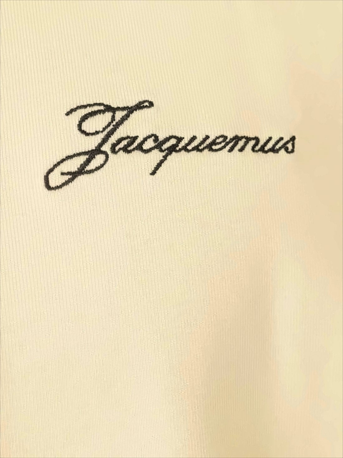 Light Beige Short-Sleeve T-Shirt with Subtle Embroidery