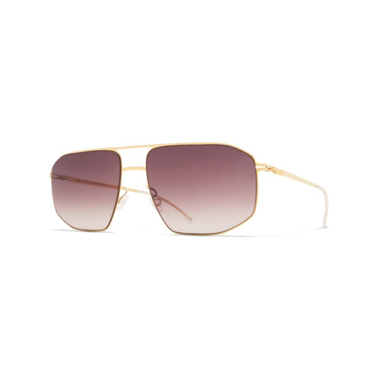 Santeri Geometric Gold Metal Sunglasses