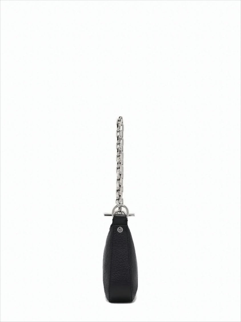 Textured Calf Leather Shoulder Bag