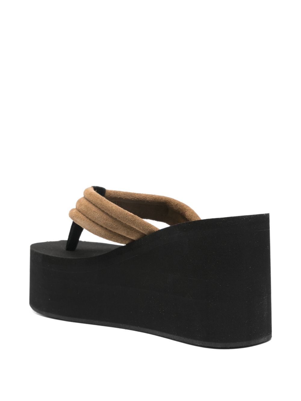 Platform Sandals With Logo Plaque