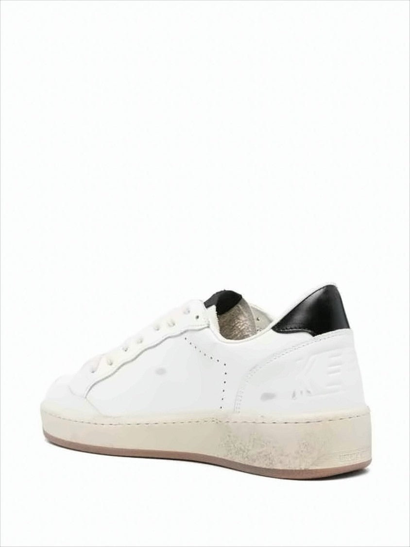 Low-Top Sneakers with Distressed Rubber Sole