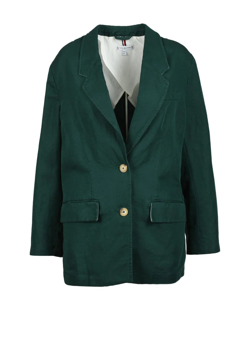 Jacket Cotton Linen Green
