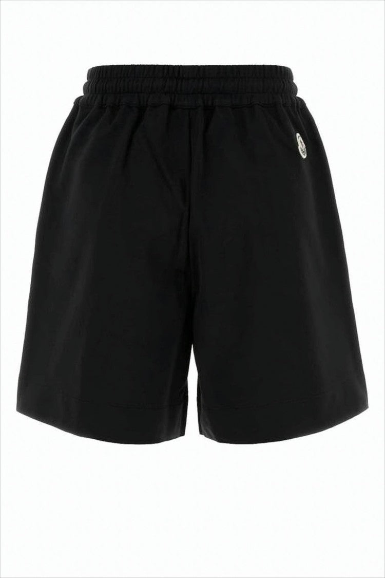 Minimalist Black Shorts with Drawstring Waistband