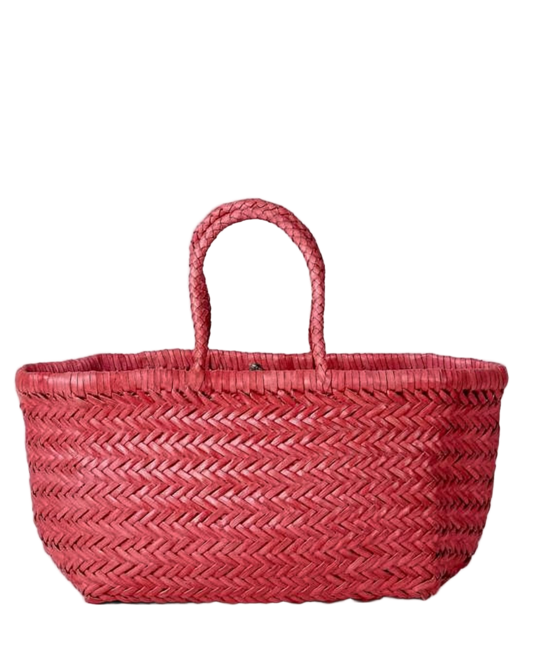 Mini Woven Tote Bag in Vibrant Buffalo Leather