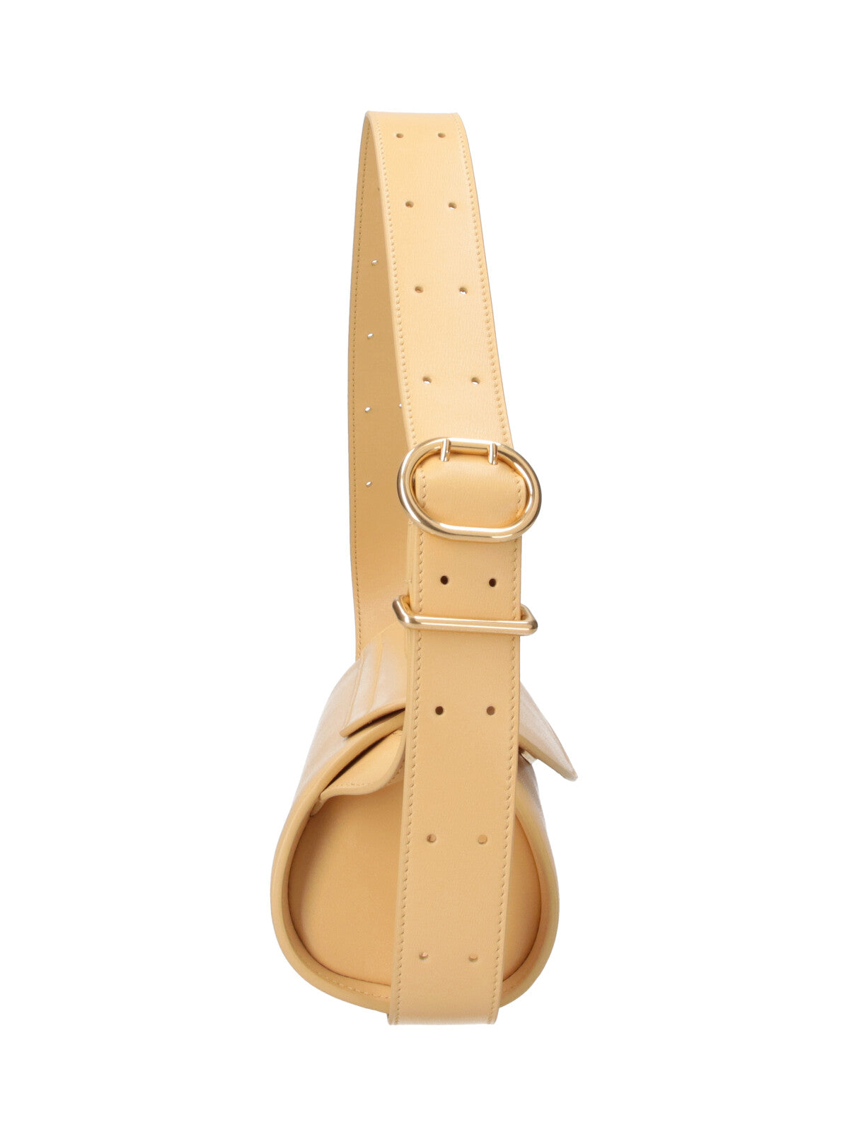 Yellow Cannolo Cylindrical Leather Shoulder Bag