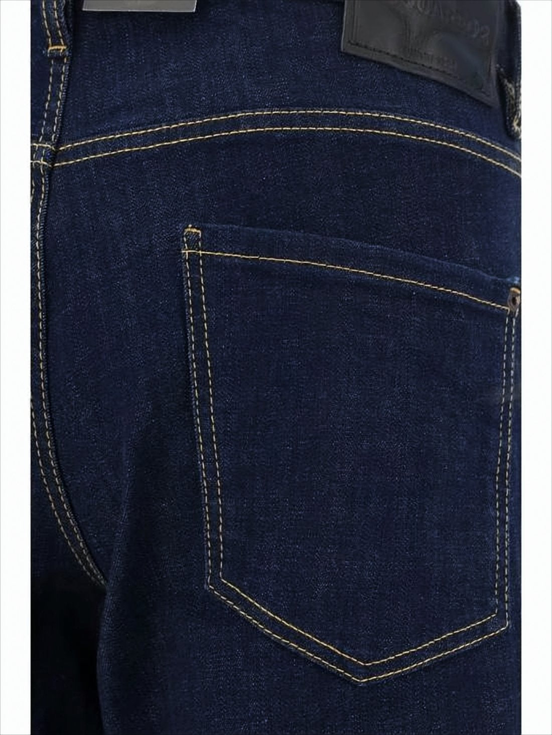 Straight-Leg Denim Pants with Contrast Stitching