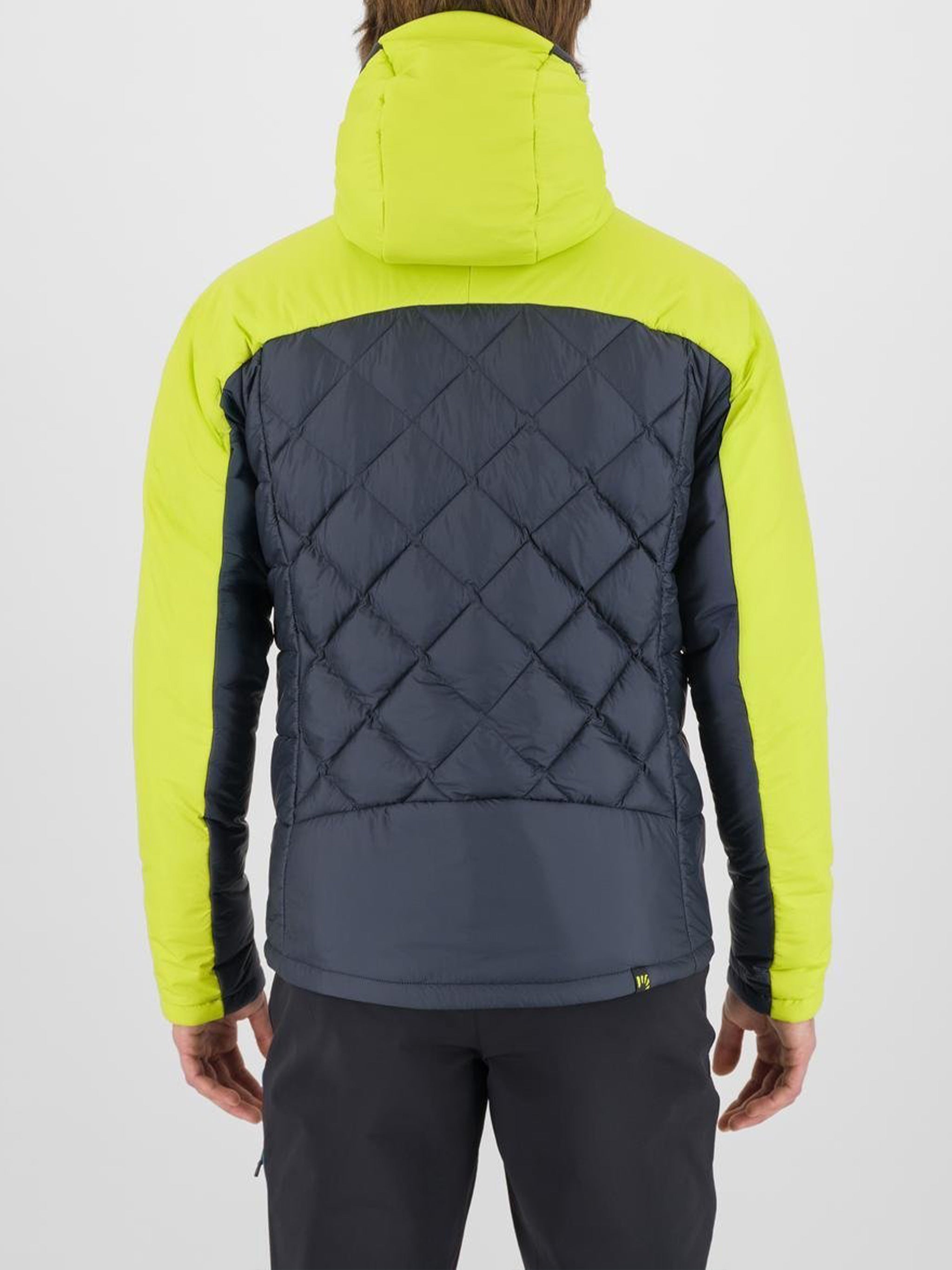 Blue Lastei Up Quilted Casual Jacket