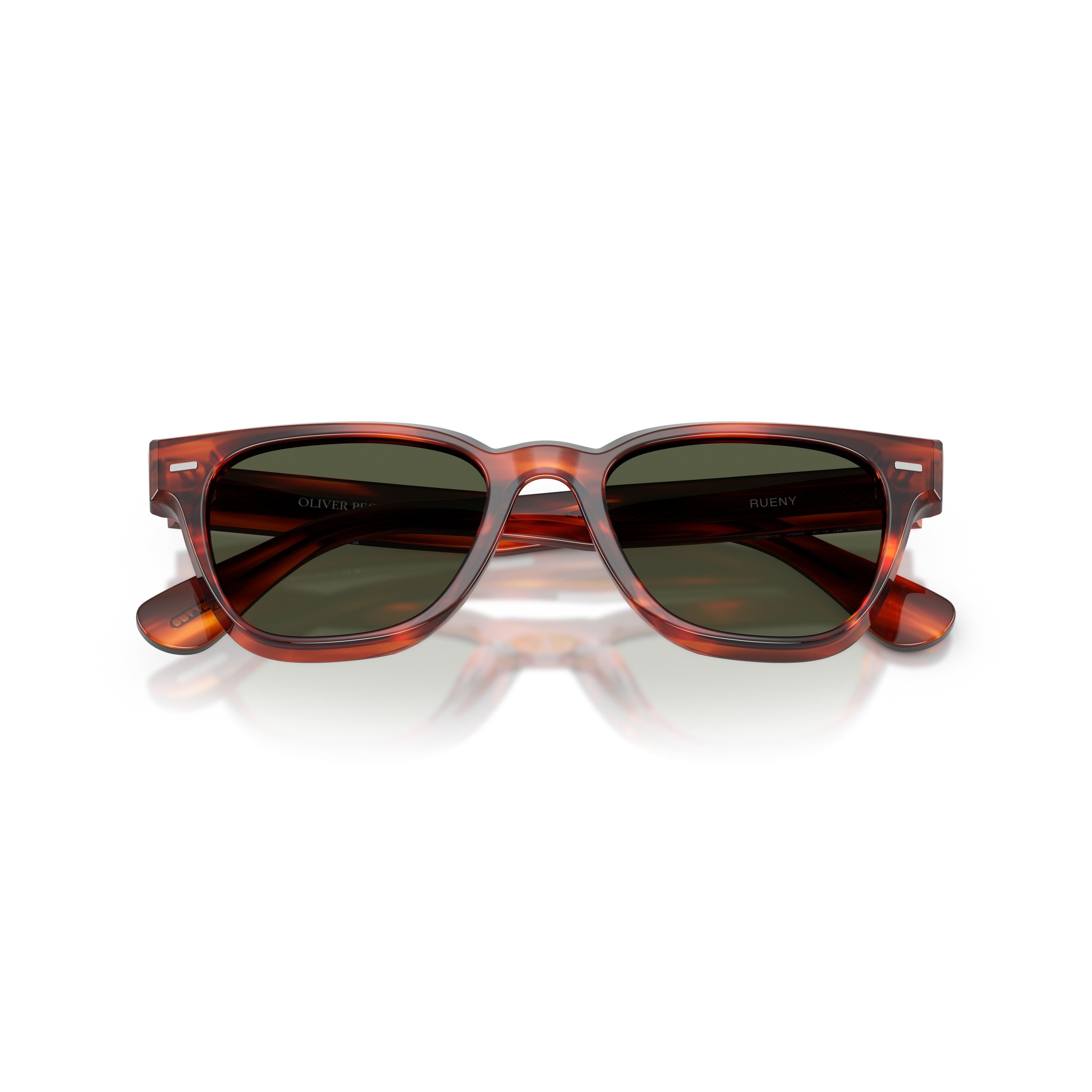 0ov5601su Square Frame Tortoiseshell Sunglasses with Textured Arms