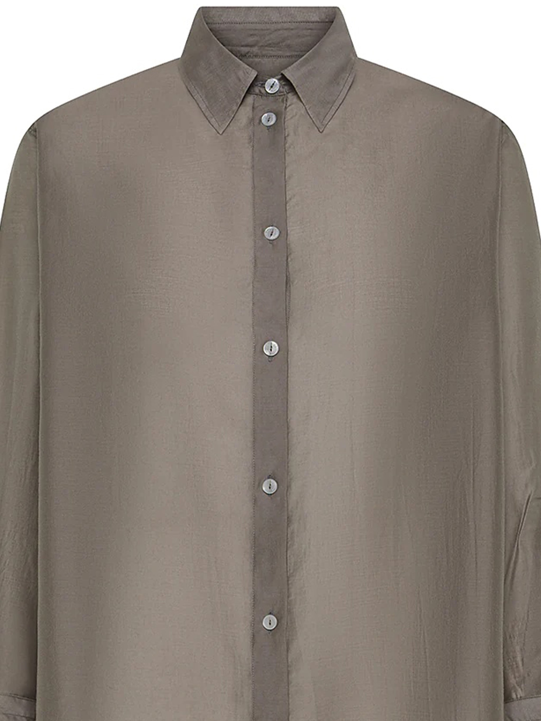 Loose-Fitting Three-Quarter Sleeve Cuffed Shirt