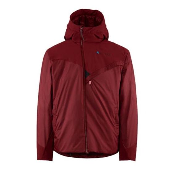 Burgundy Klattermusen Jacket With Hood And Subtle Logo Detail