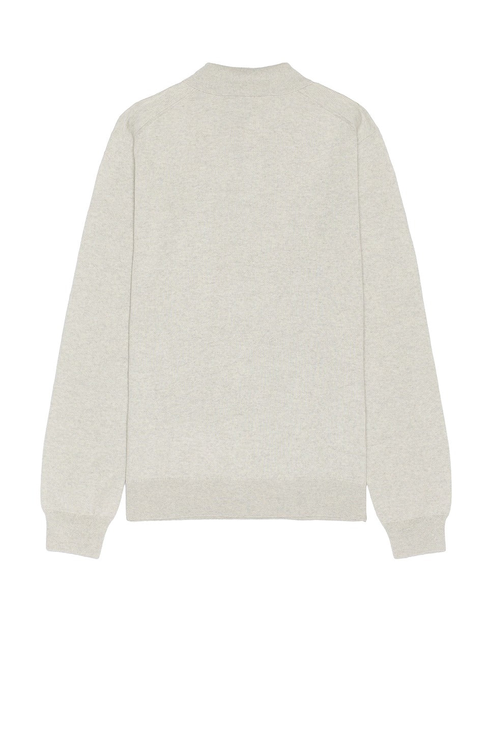 Long-Sleeve Wool Top With Henley Neckline And Embroidered Detail