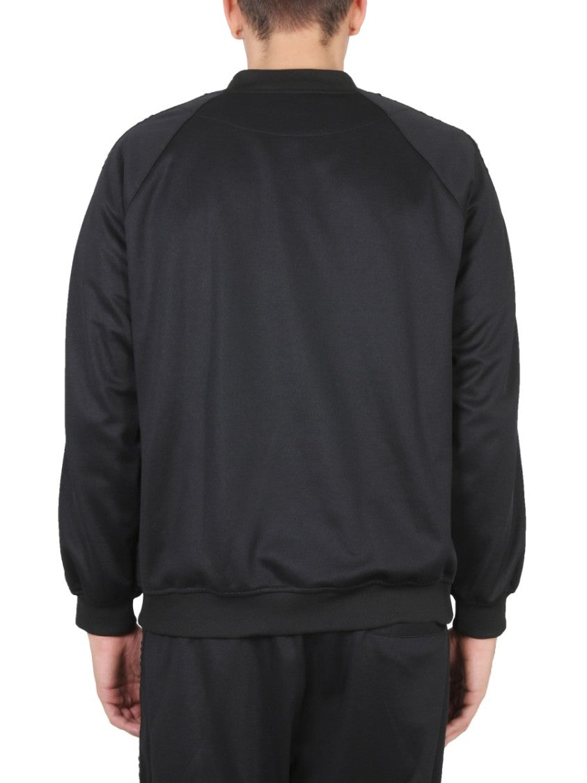 Ribbed Neck Zipper Closure Sports Jacket