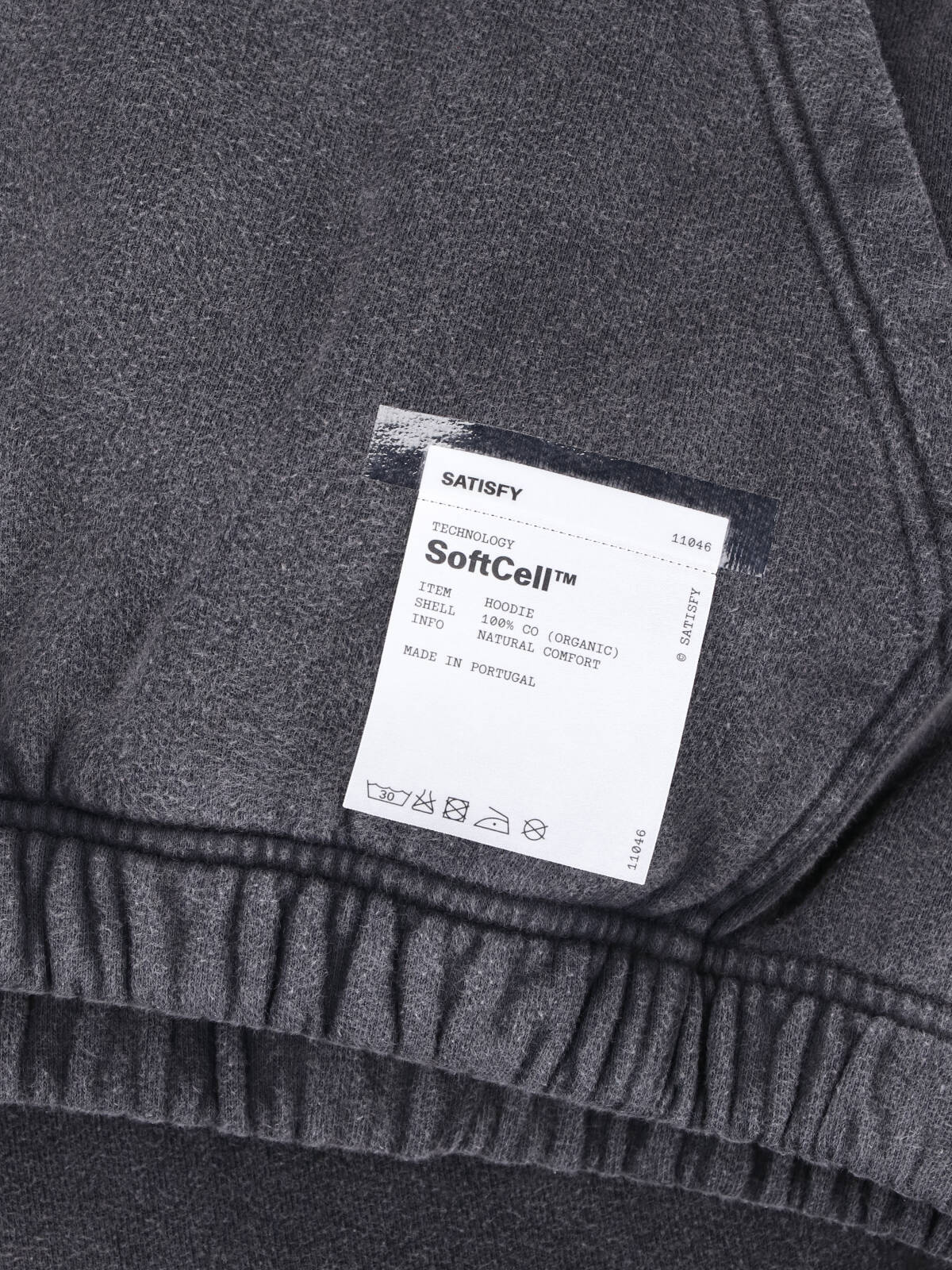 Black Softcell™ Cotton Hooded Sweatshirt