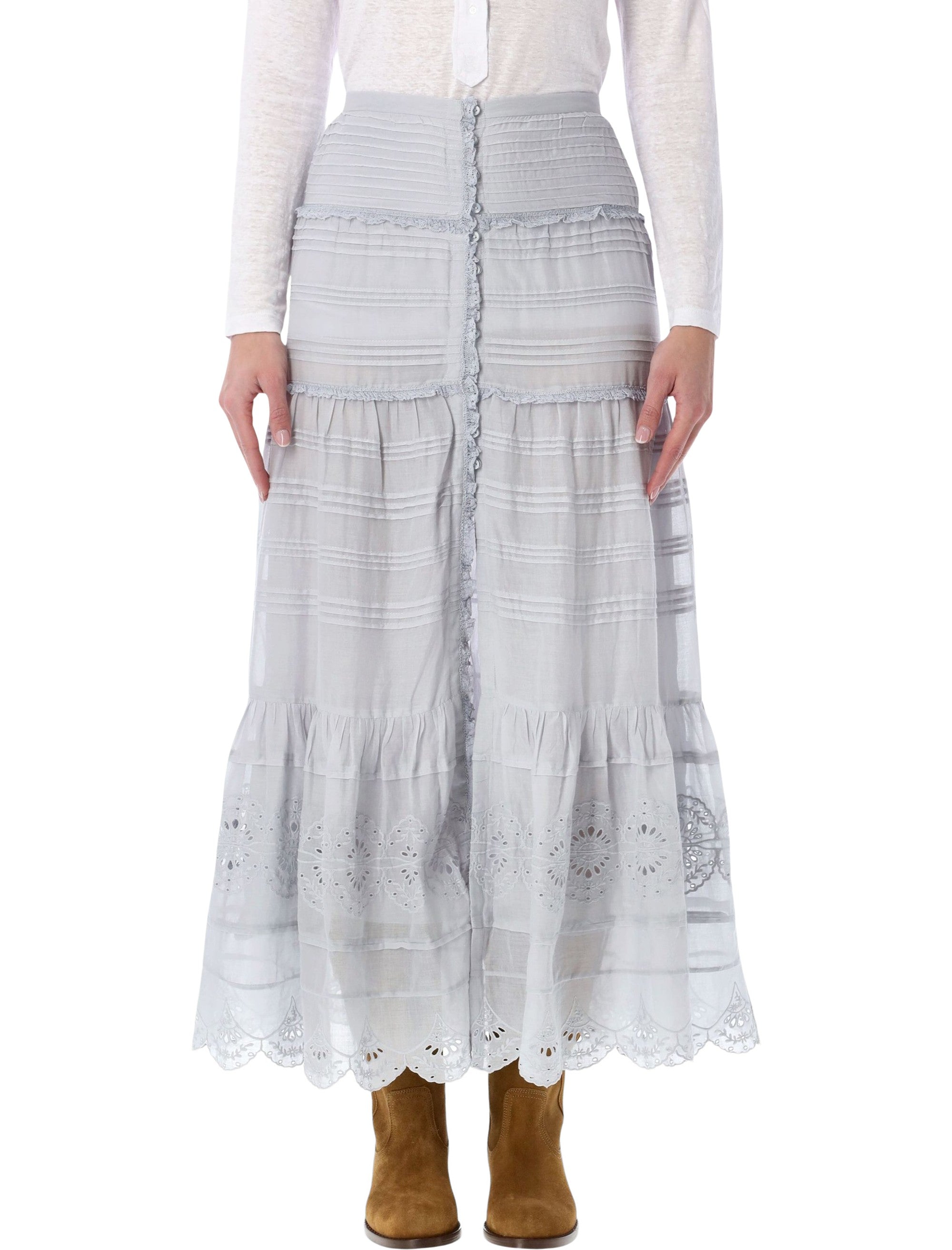 Paoline Organic Cotton & Lace Skirt