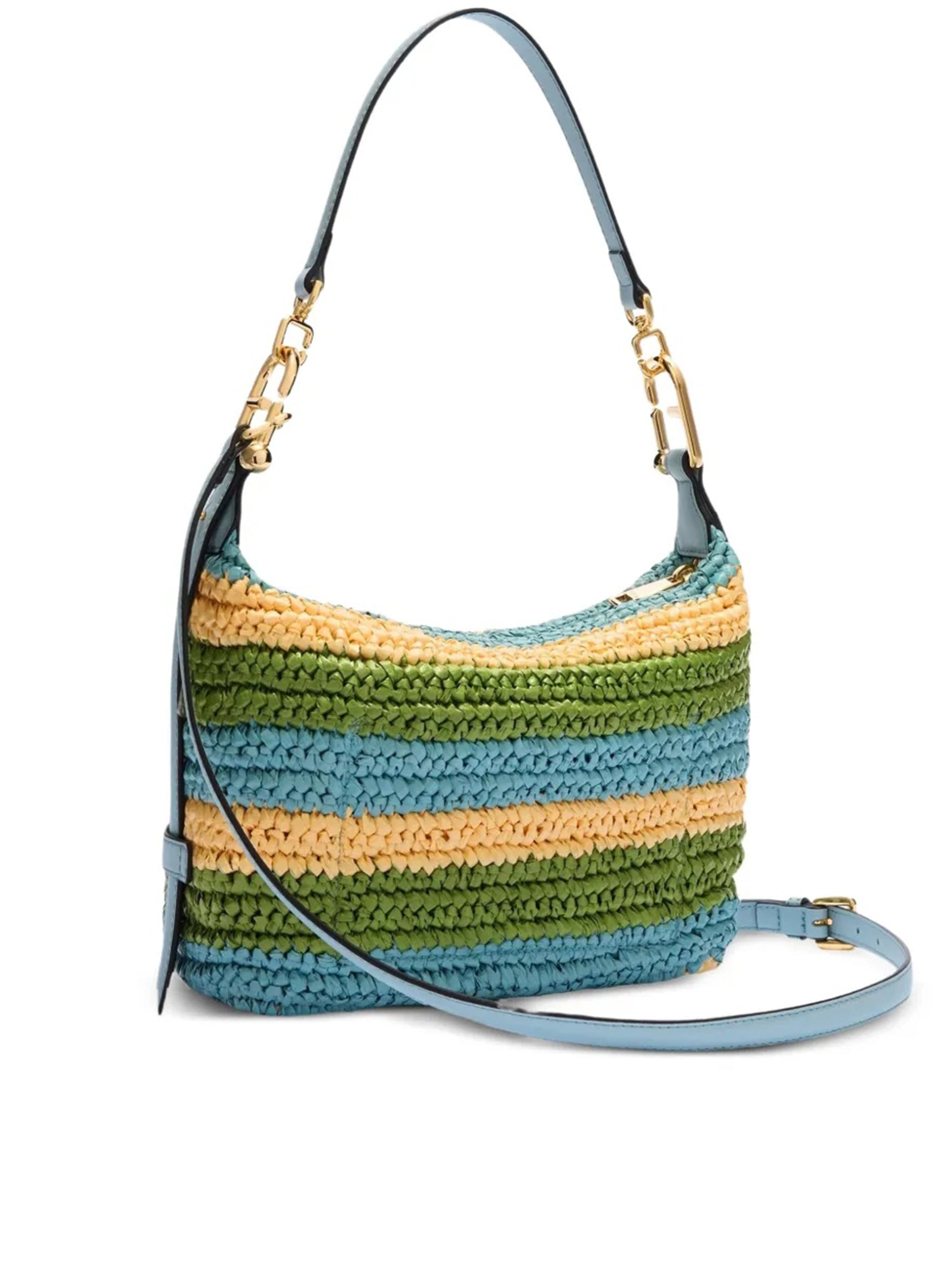 Tonie Mini Hobo Woven Striped Mini Bag