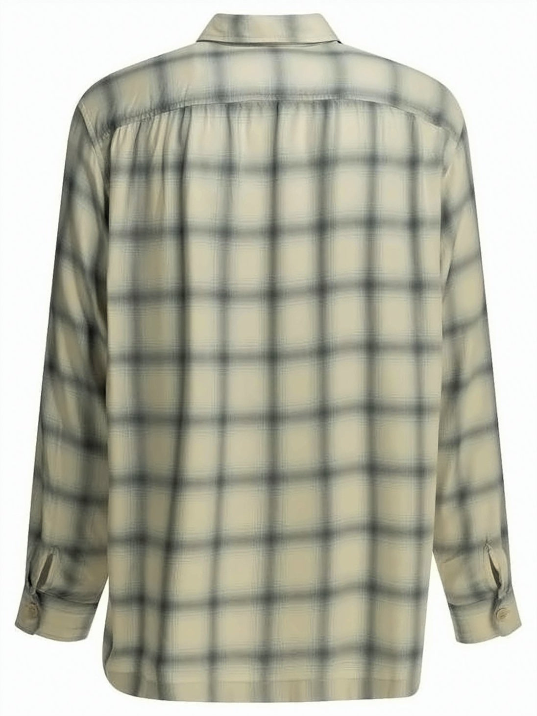 Checkered Viscose Long-Sleeve Shirt