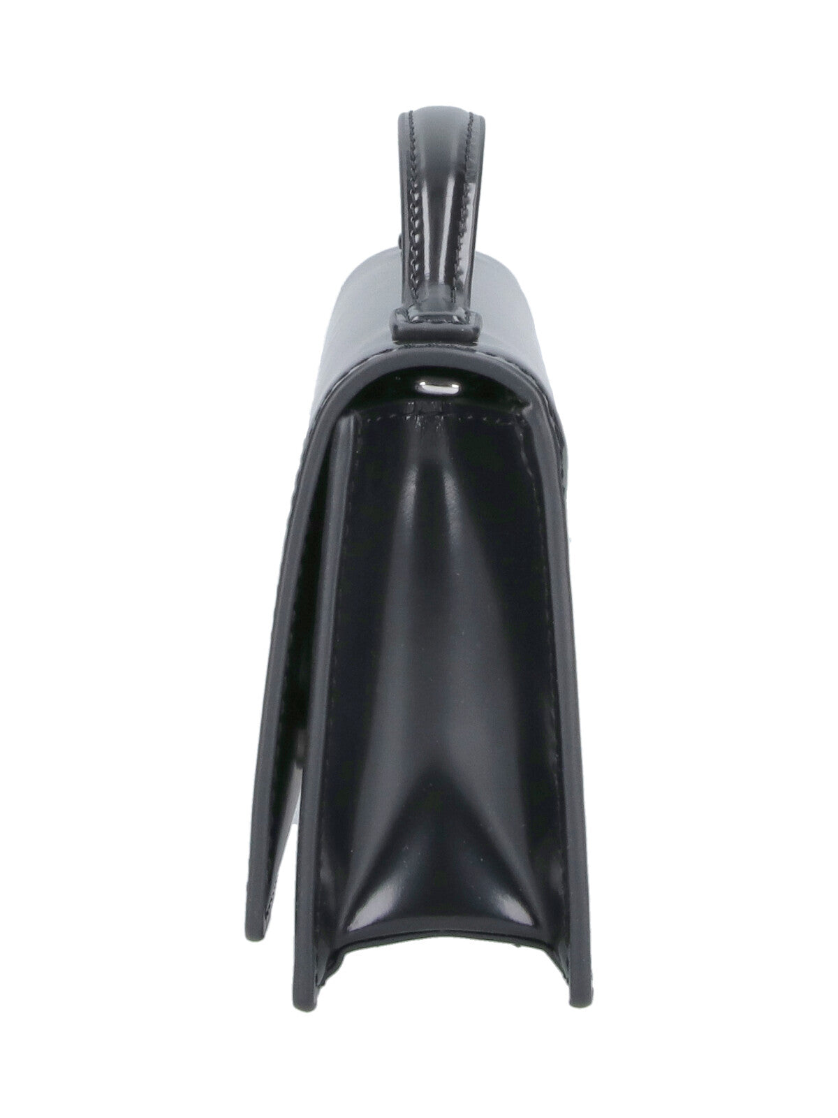 Black The Mirror Brushed Leather Handbag