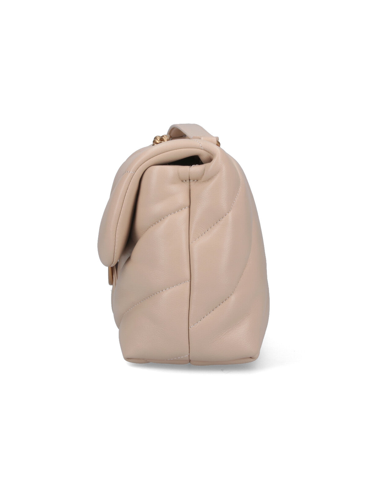 "Classic Love Puff" Crossbody Bag – Beige