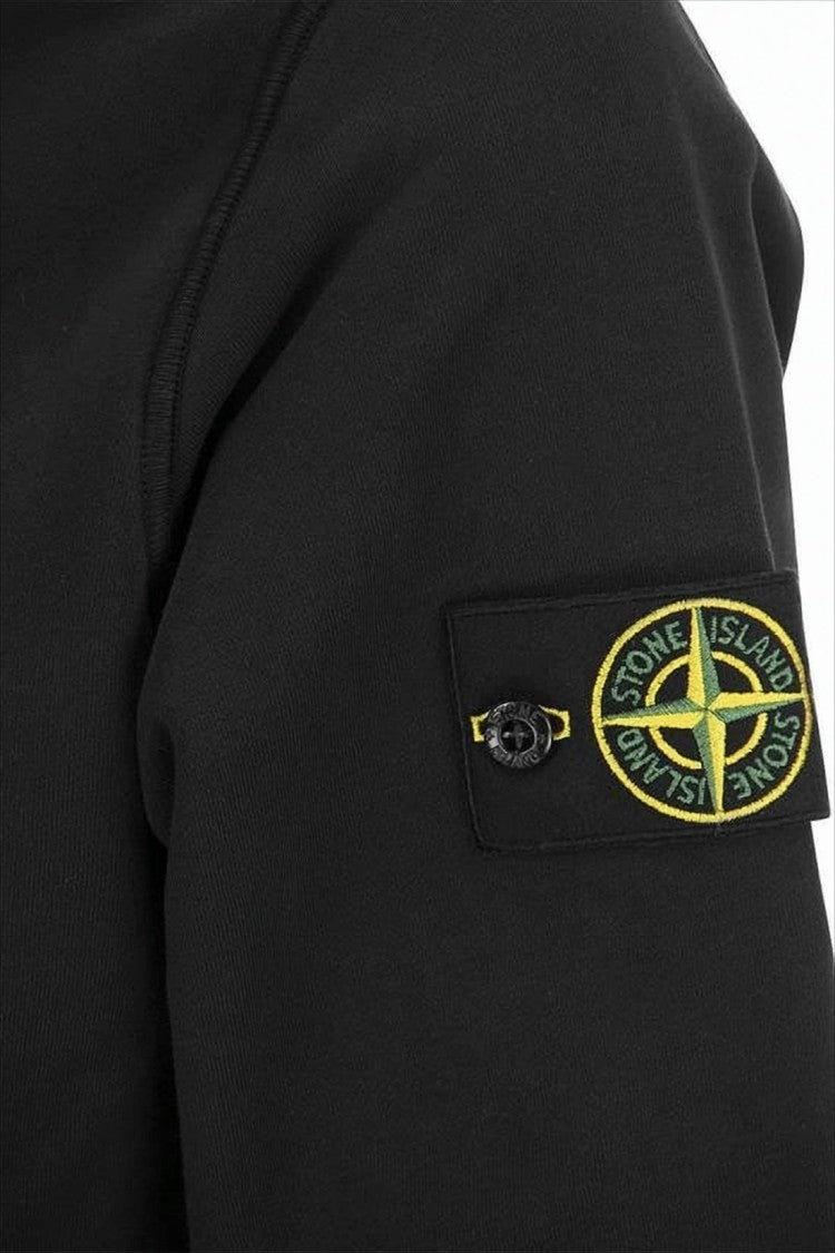 Black Hooded Sweatshirt with Iconic Embroidered Patch