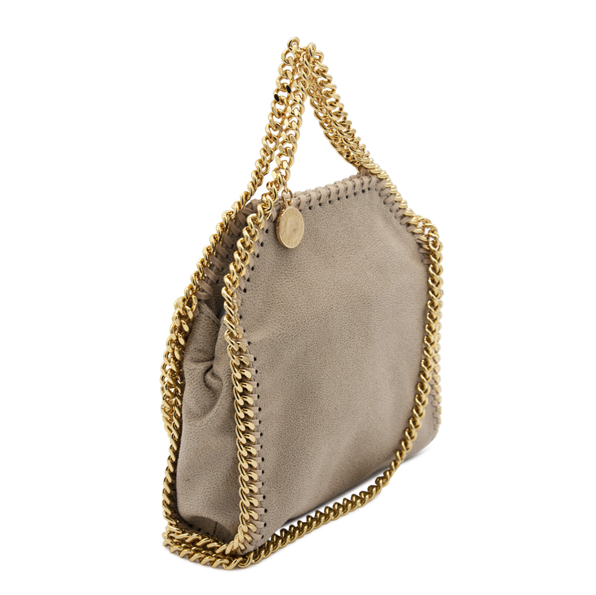 Cream Faux Leather Falabella Tote Bag