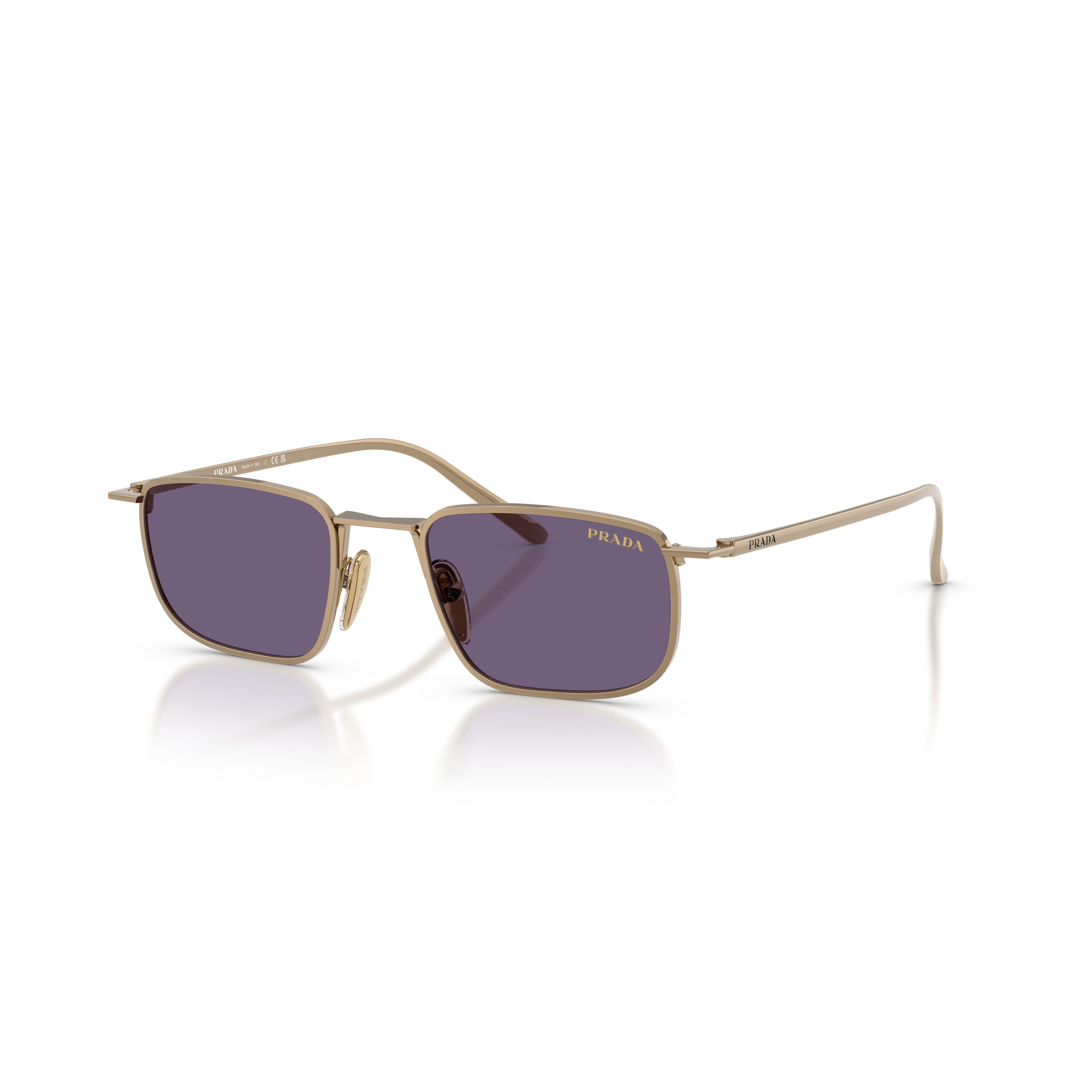 0pr D52s Rectangular Metal Sunglasses
