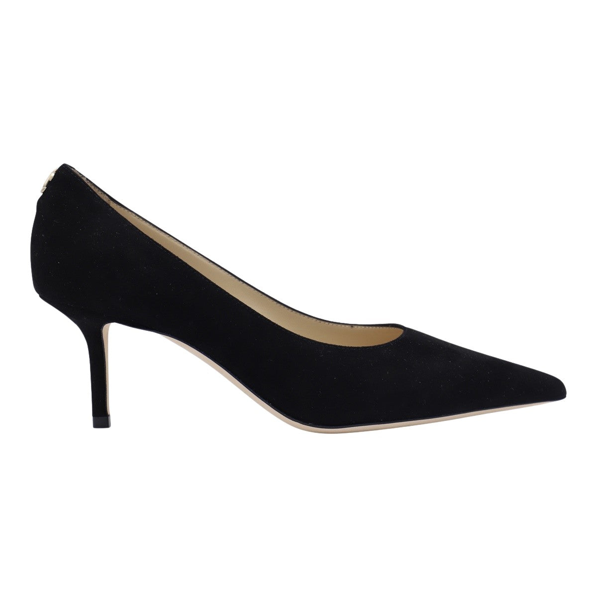 Pointed-Toe Black Pumps with Slim Mid-Height Heel