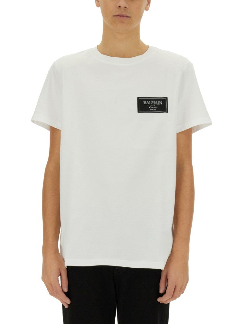 Crew-Neck T-Shirt With Logo Patch