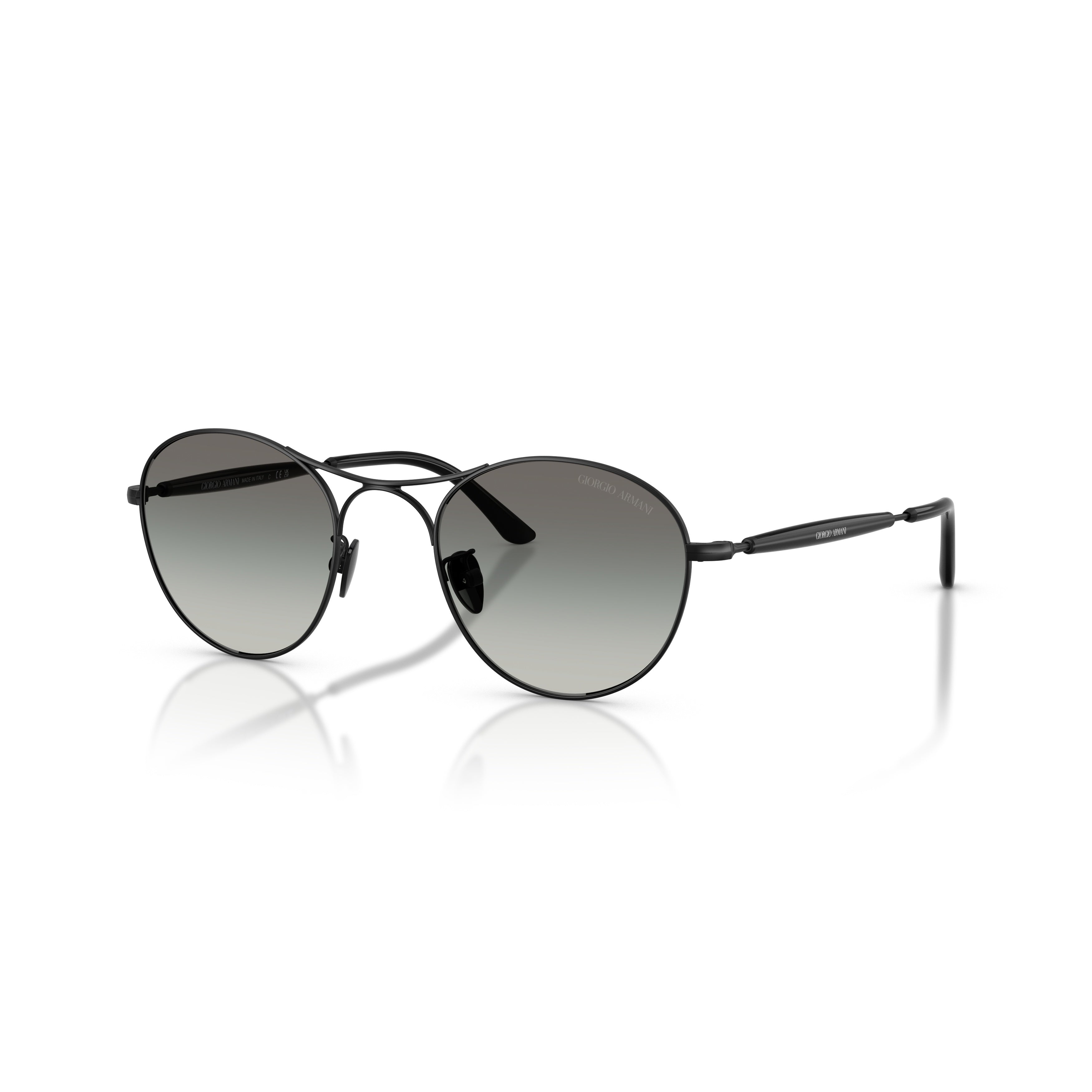 0ar6177 Round Gradient Lens Sunglasses with Double Bridge Design
