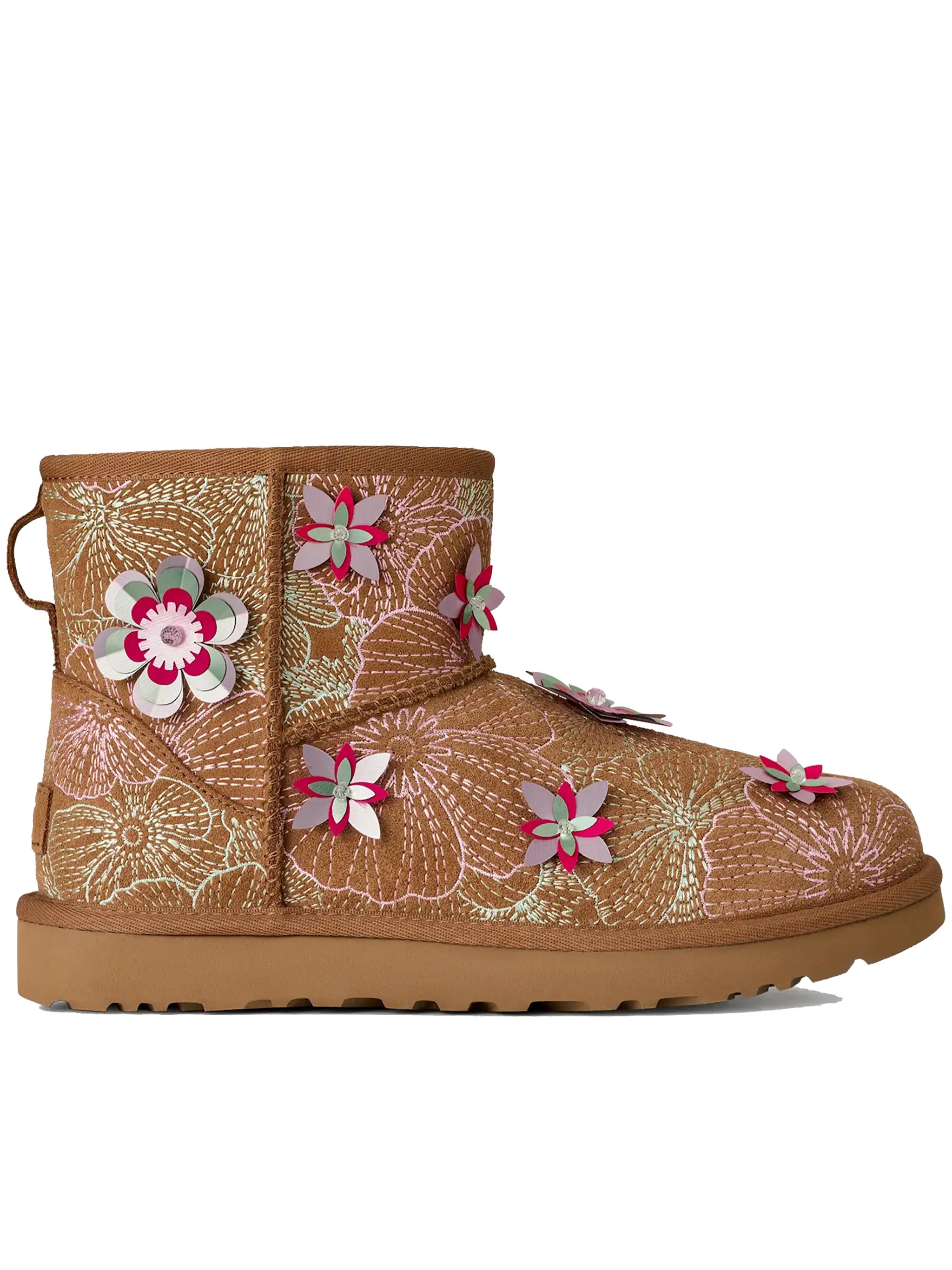 Brown Classic Mini Meadow Embroidered Boots