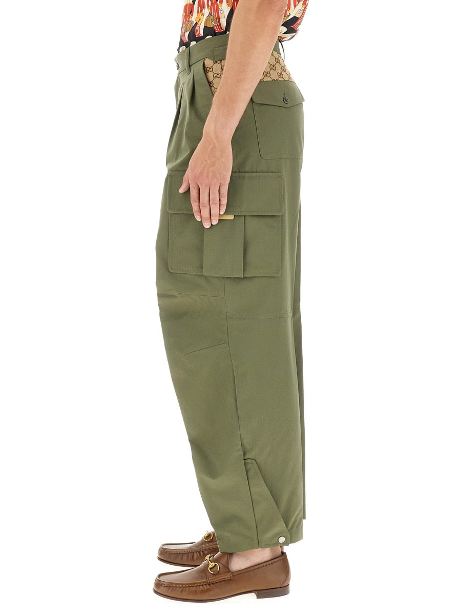 Classic Cargo Pants with Button and Zipper Closure