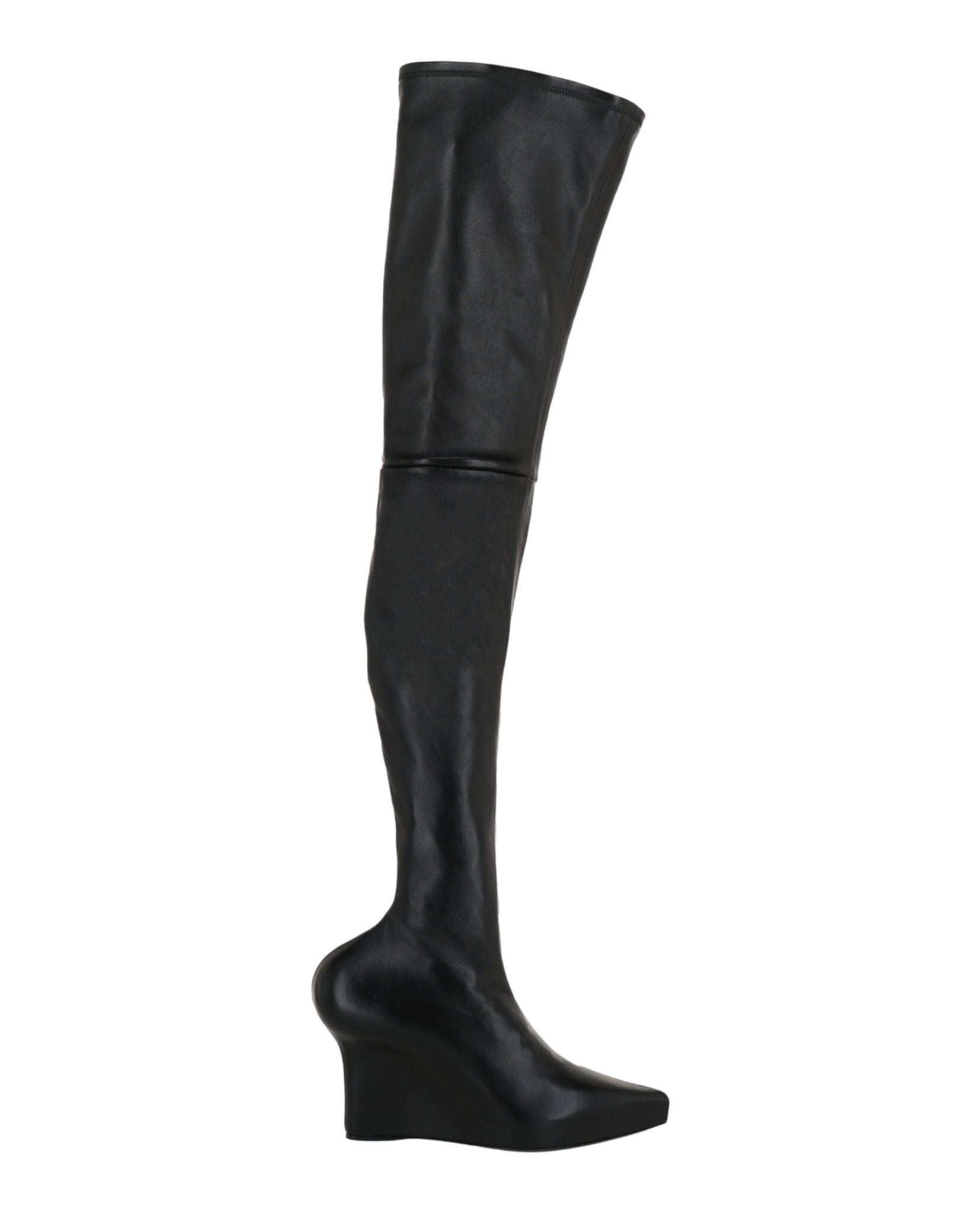 Show Stretch-Leather Over-The-Knee Boots