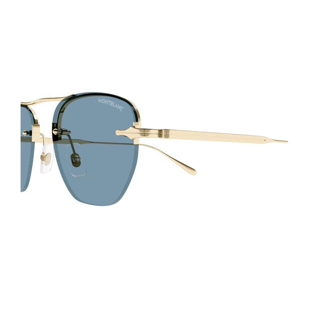 Mb0404S Linea Nib Geometric Metal Frame Montblanc Sunglasses