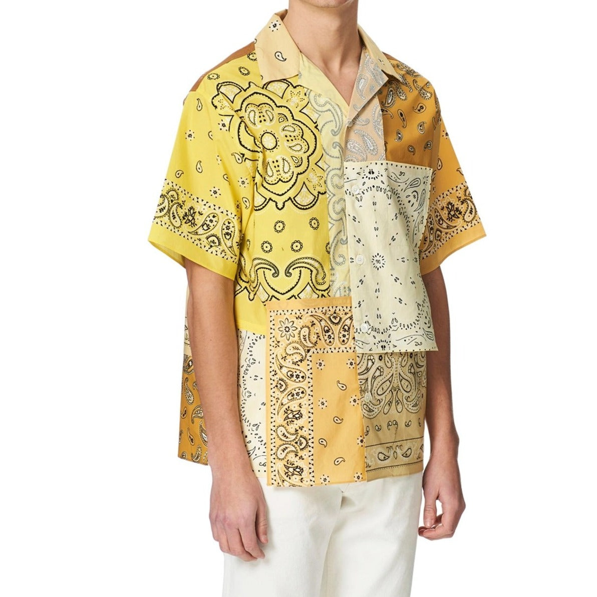Patchwork Short Sleeves Shirt