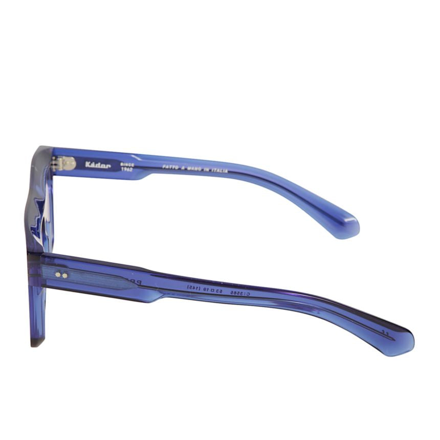 Premium 7 Rectangular Sunglasses with Translucent Deep Blue Frame