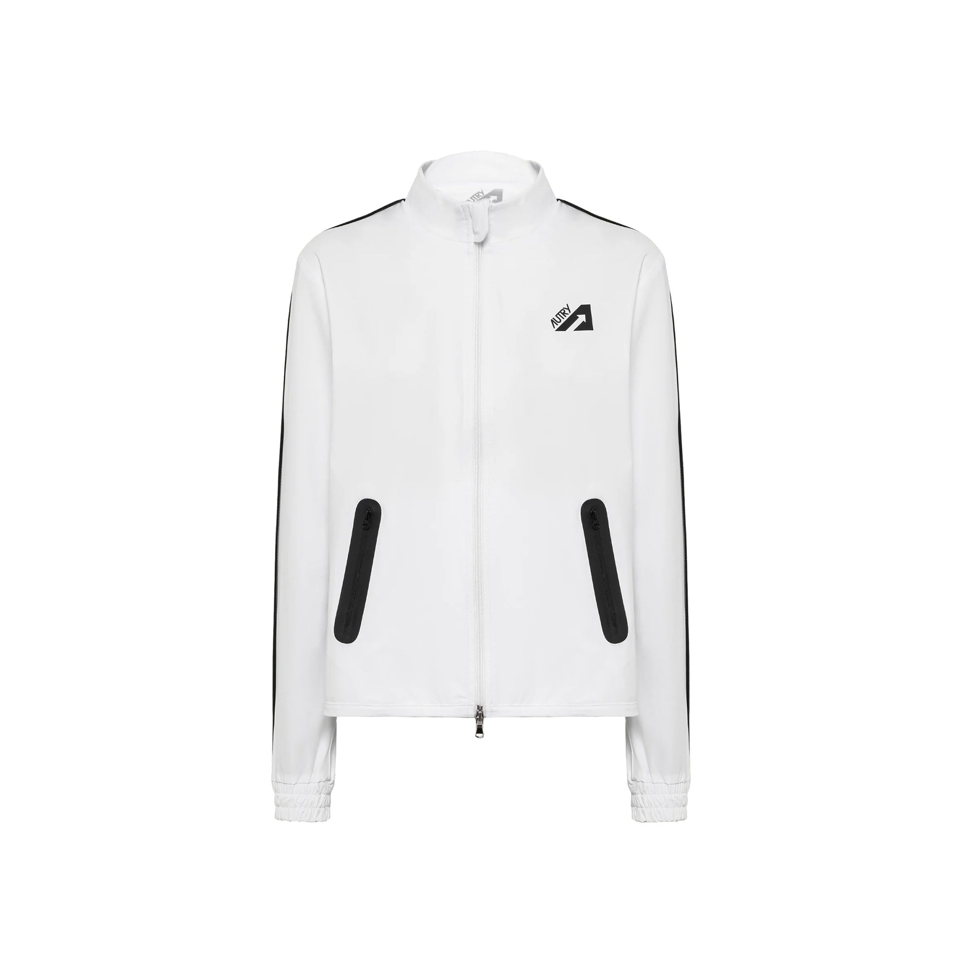 Sport Jacket With Zip Fastening And Contrasting Trim