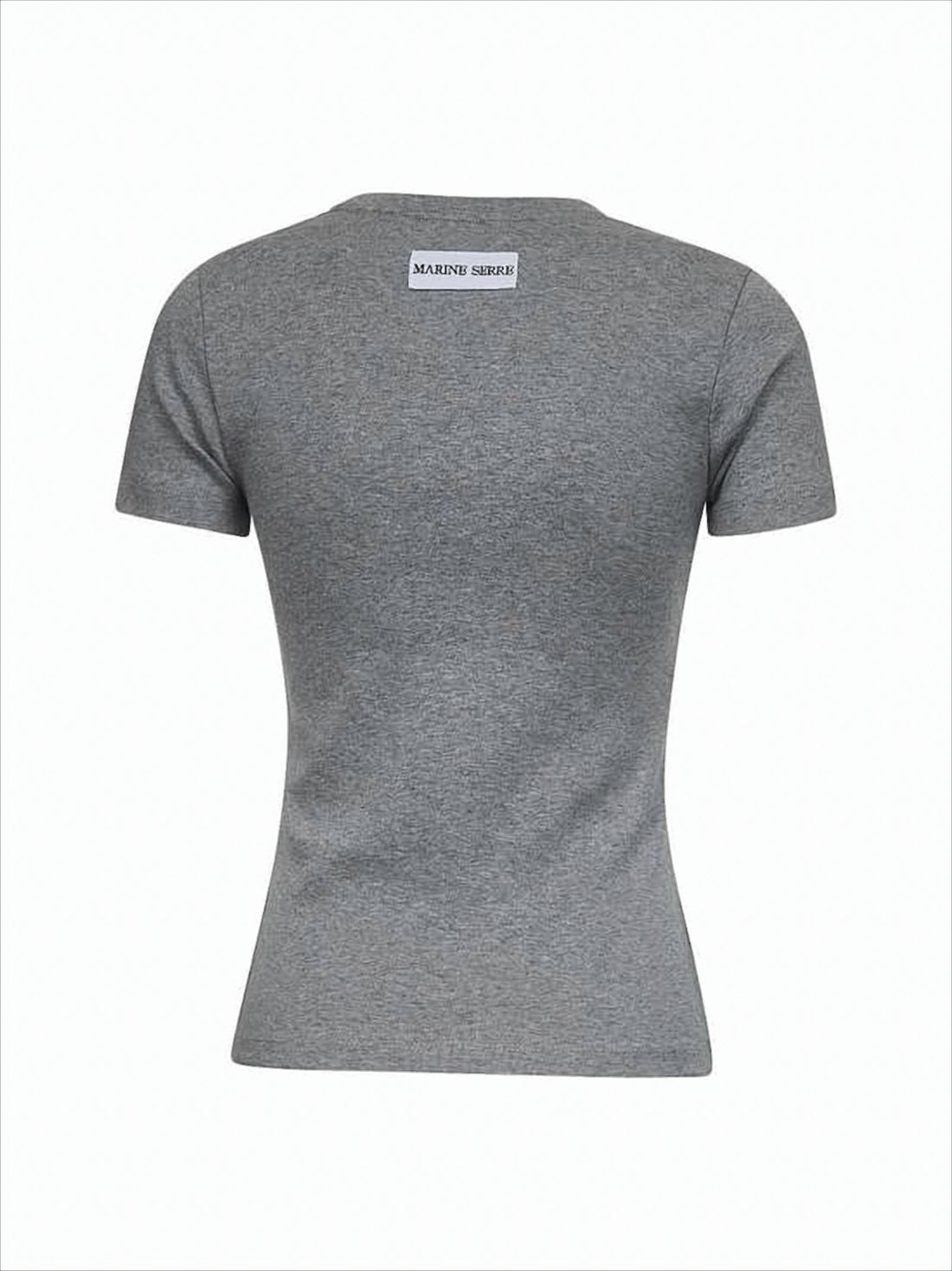 Fitted Short-Sleeve T-Shirt in Heathered Organic Cotton