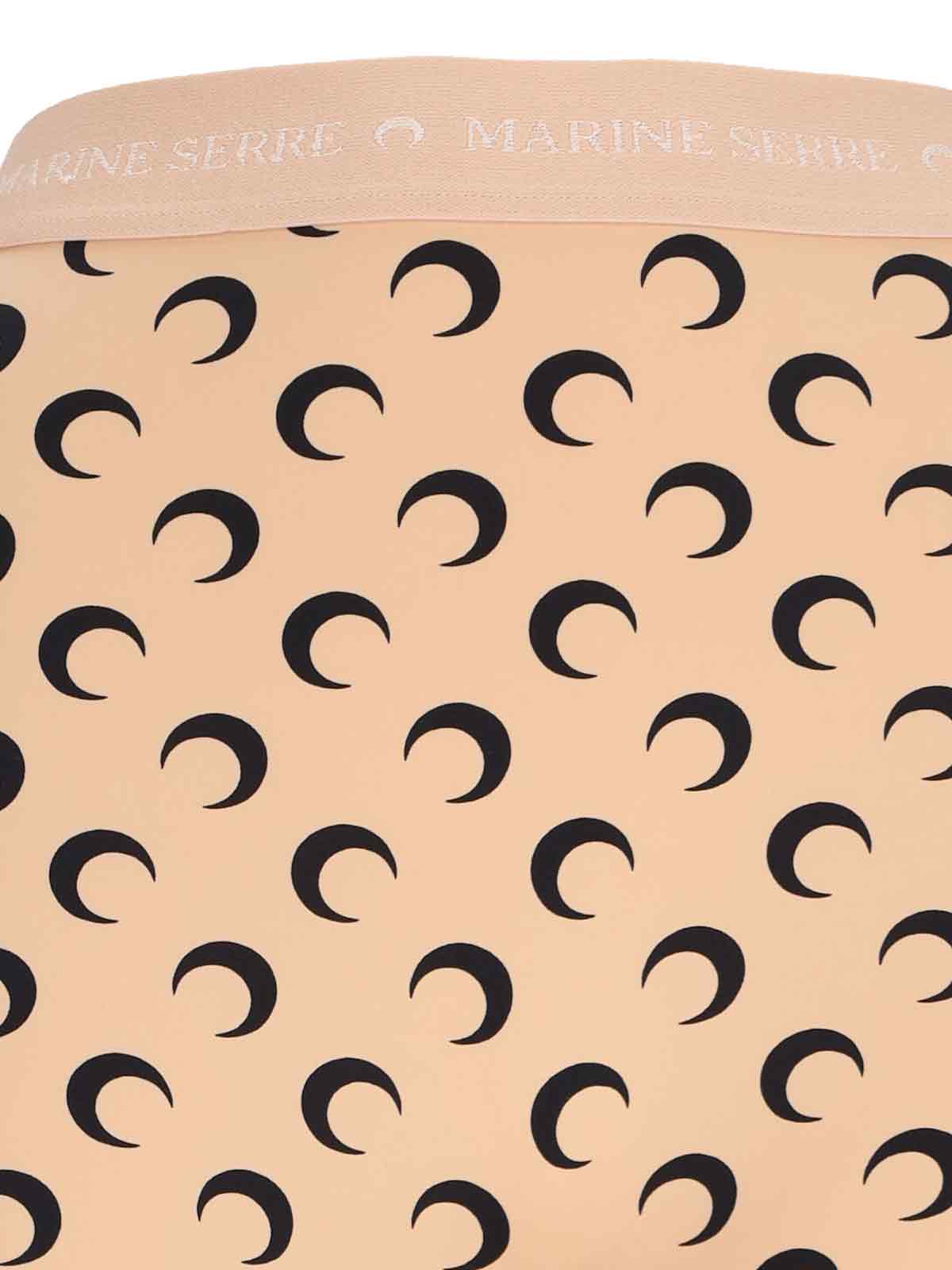 Beige Moon Logo Stretch Leggings