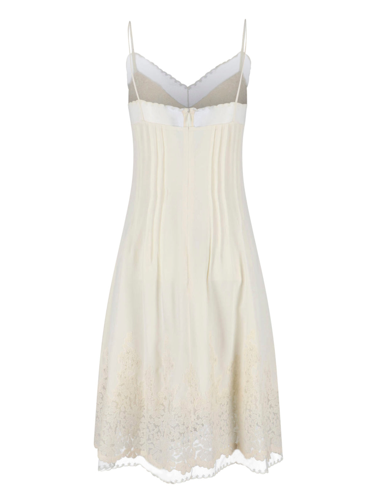 Ivory Silk Midi Dress