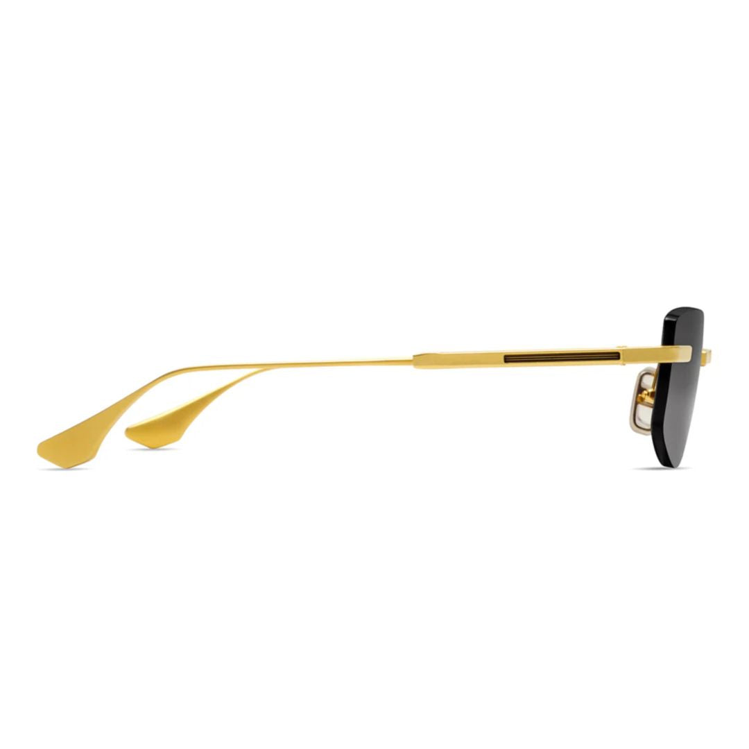 Trysim.75 Rimless Rectangular Sunglasses with Gold-tone Accents
