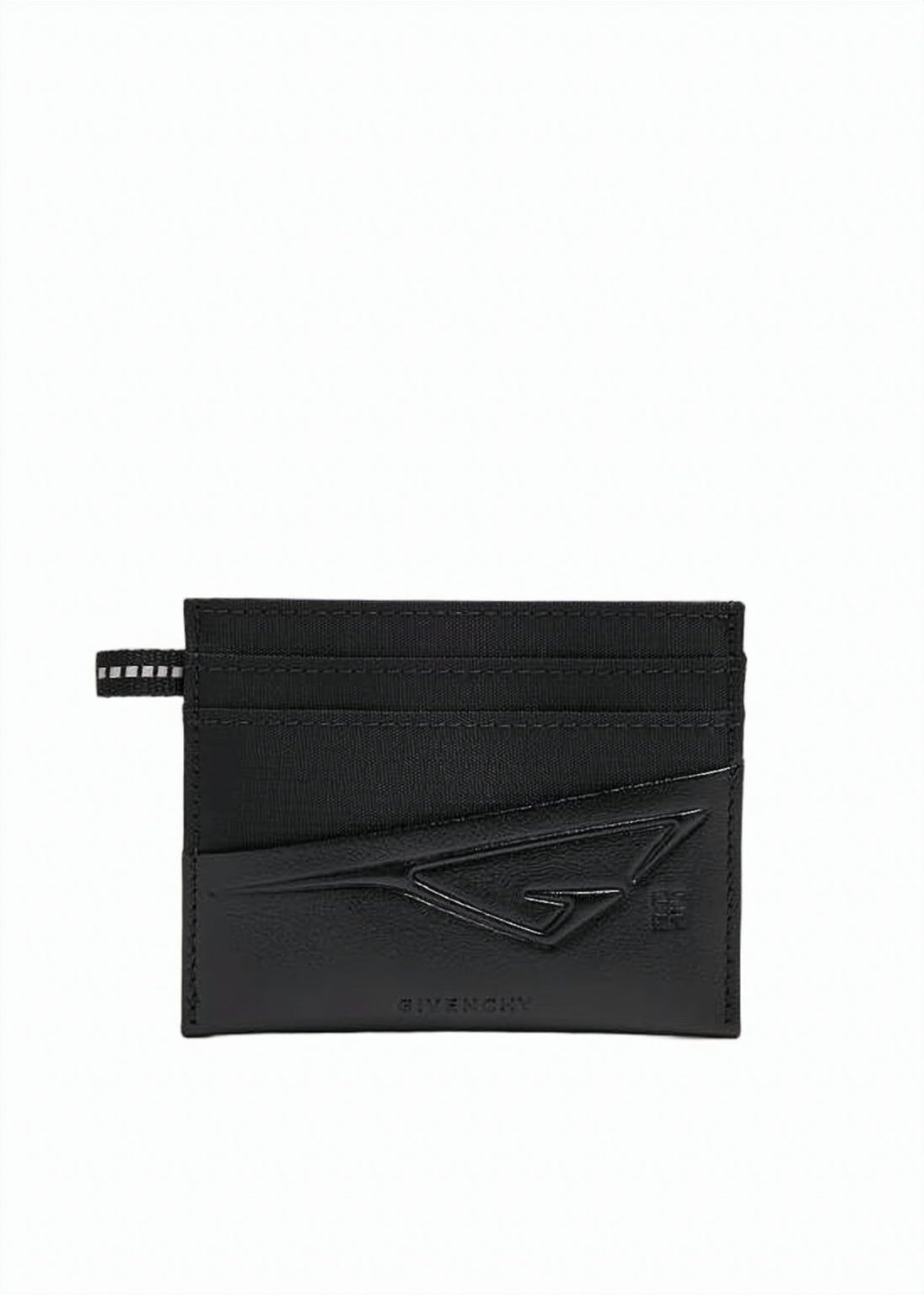 Black Card Wallet with Embossed Logo