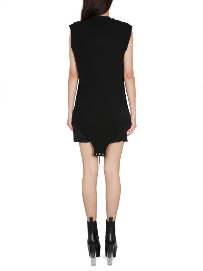 Sleeveless Curved Hem Bodysuit