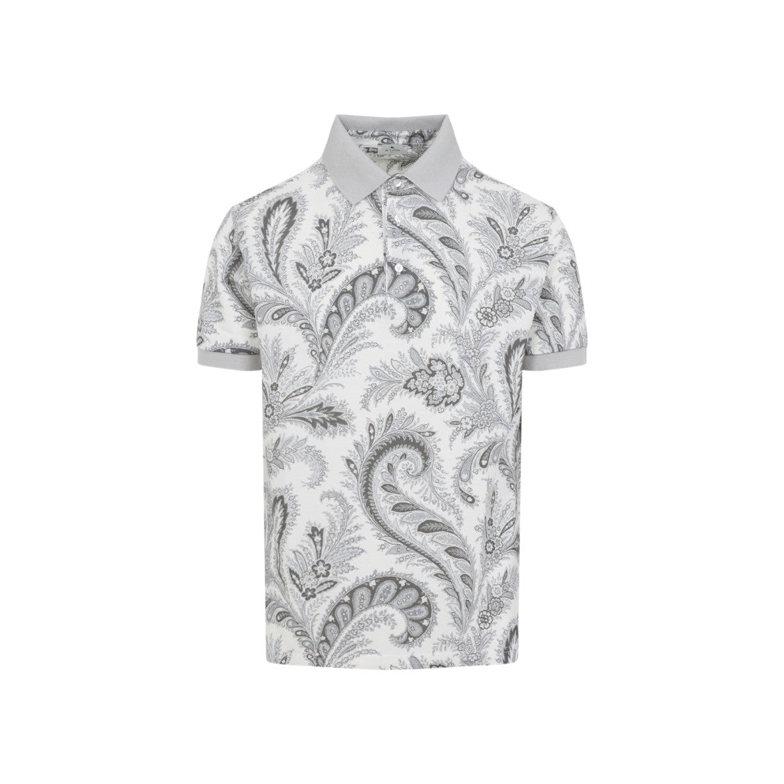 Polo T-Shirt With Paisley Pattern