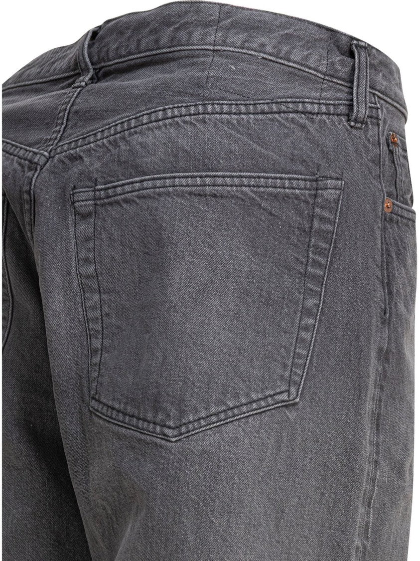 Straight-Leg Denim Pants With Classic Five-Pocket Design