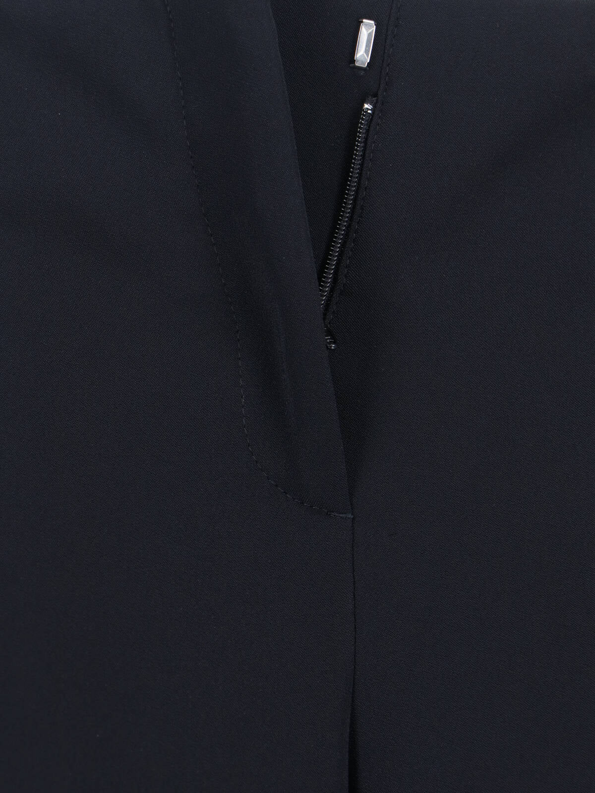 Black Wide Leg Viscose Pants